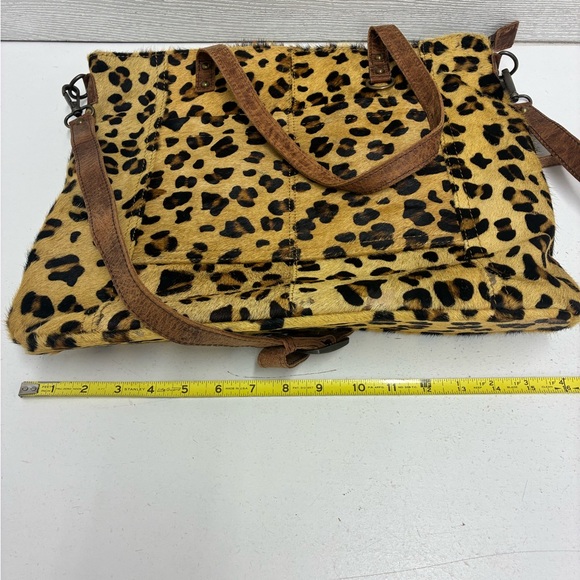 American Darling Hair on Cowhide Leopard Print Tote - Picture 6 of 8